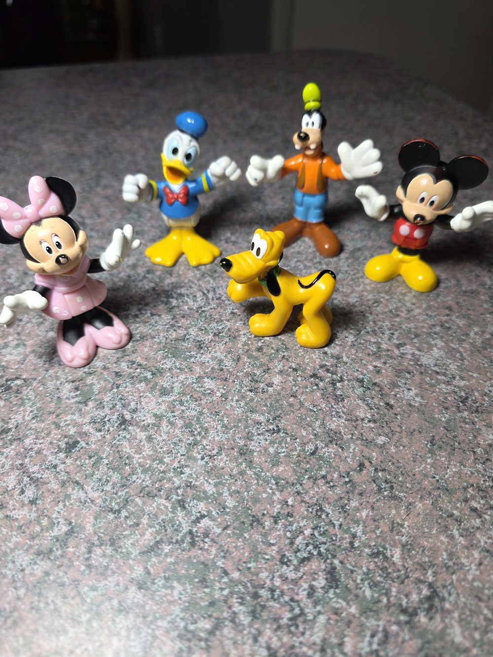 Disney Classic Characters Mini Figures Set - Pink, Yellow, Blue, Orange, Black